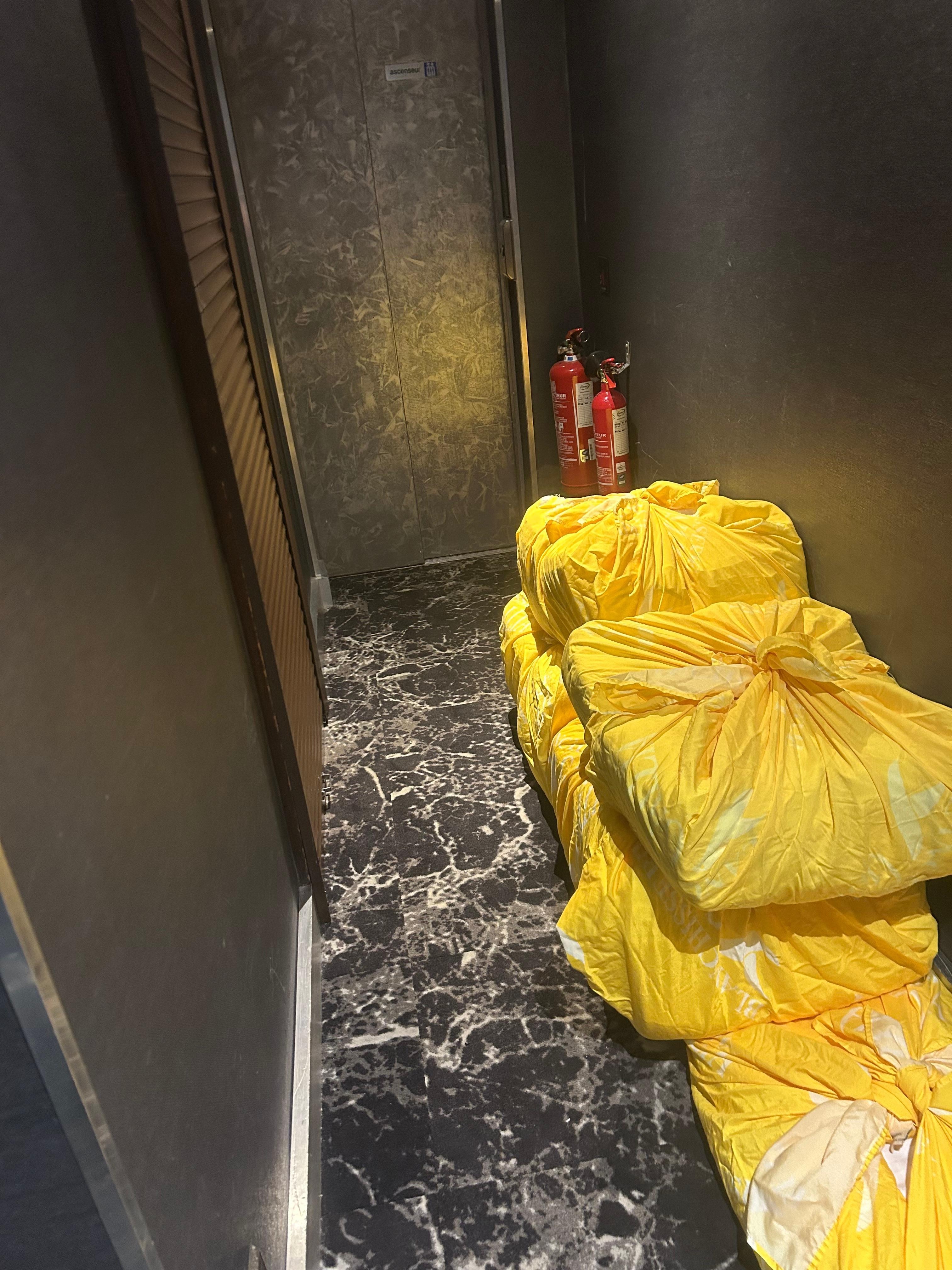 Barely able to get the elevator to escape this place