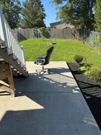 Random office chair outside - office with fresh air?
