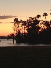 Sunset view over the water. Loved this part of our stay.