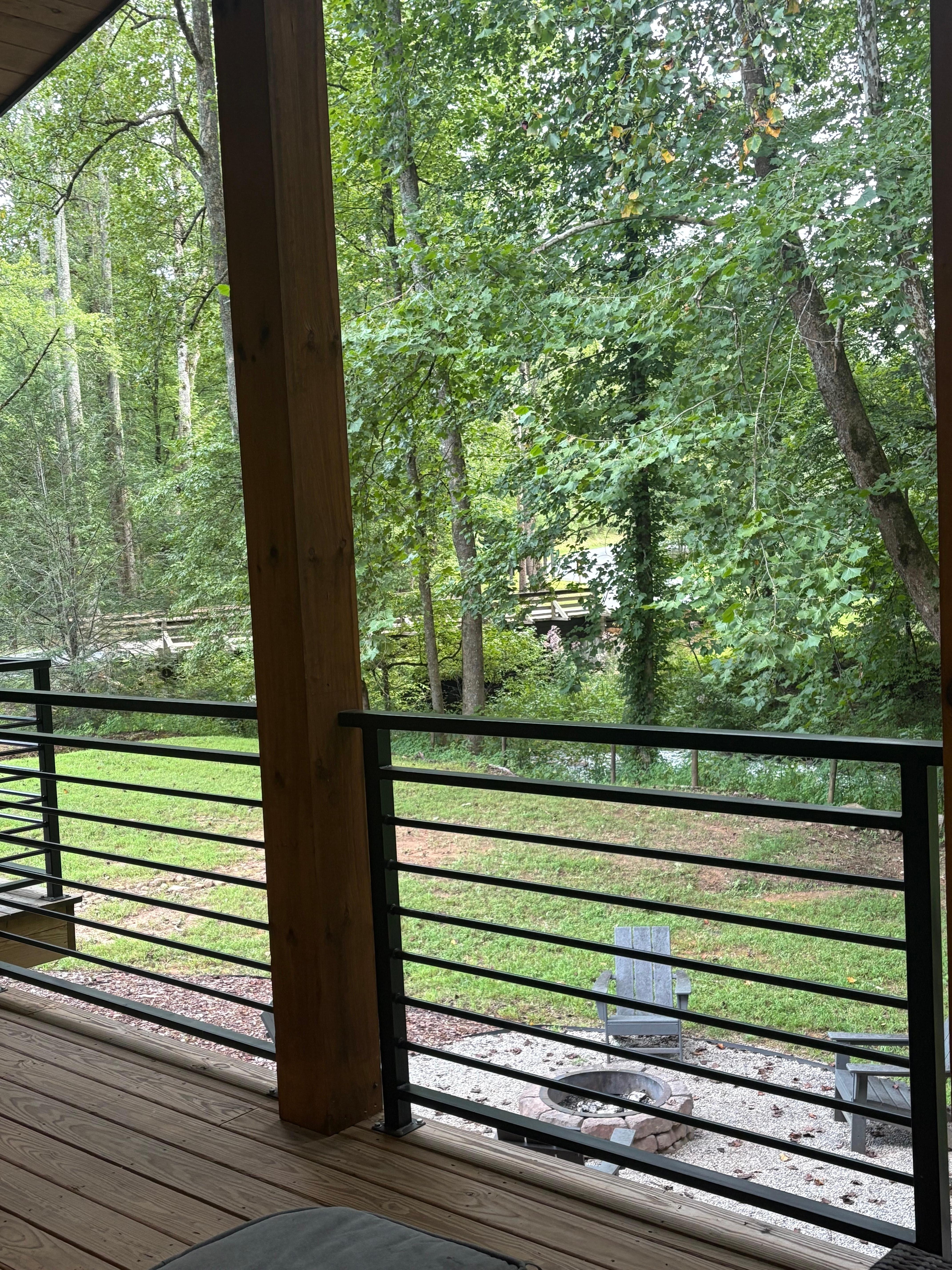 This is the back deck where saw the bear & cubs. 