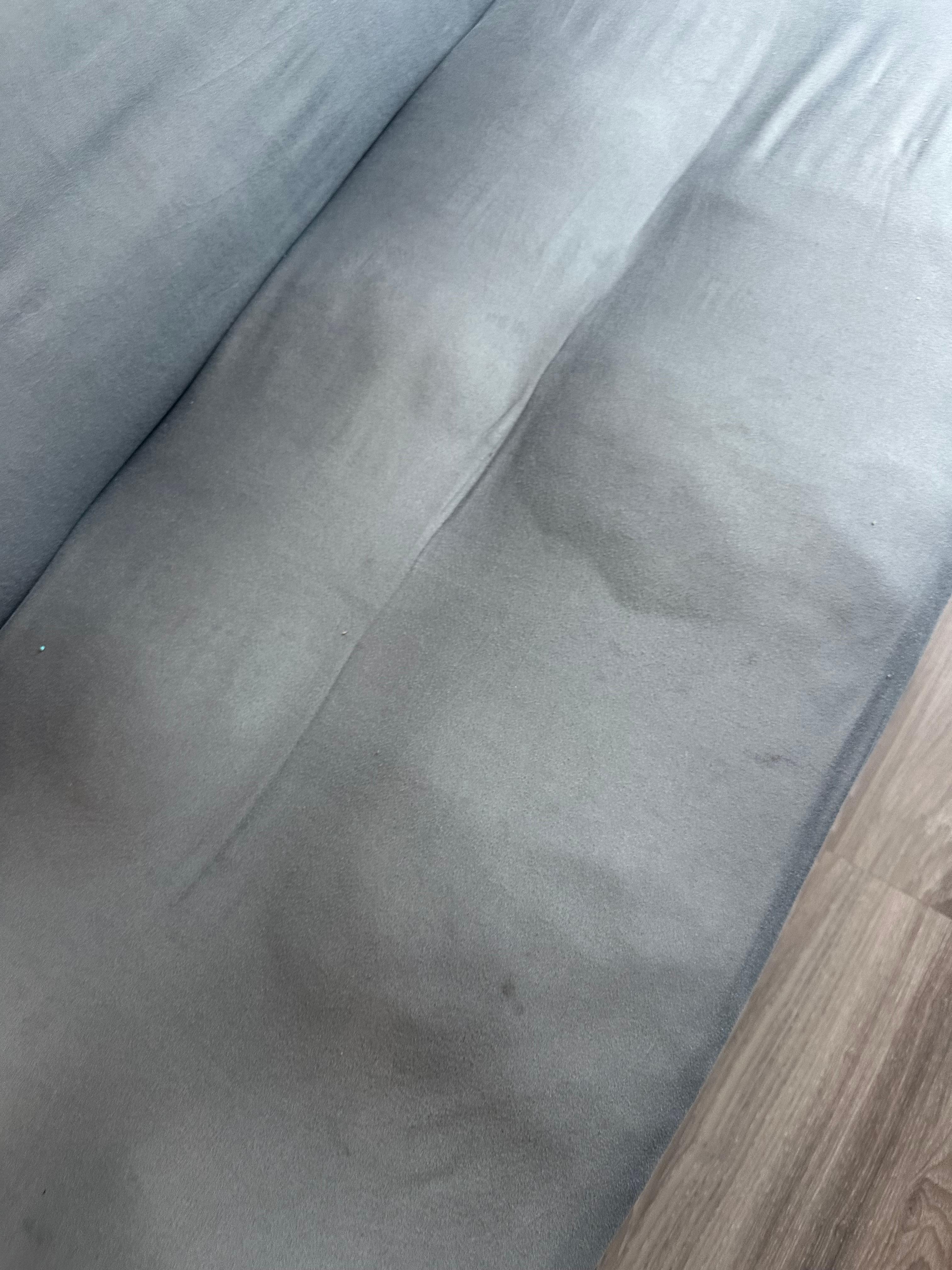 Couch that was not only exceptionally lumpy but also dirty and stained. 