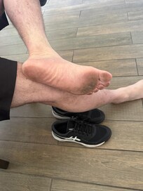 What your feet looked like walking through the house