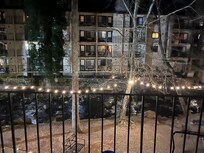 The view at night from our balcony was beautiful and peaceful