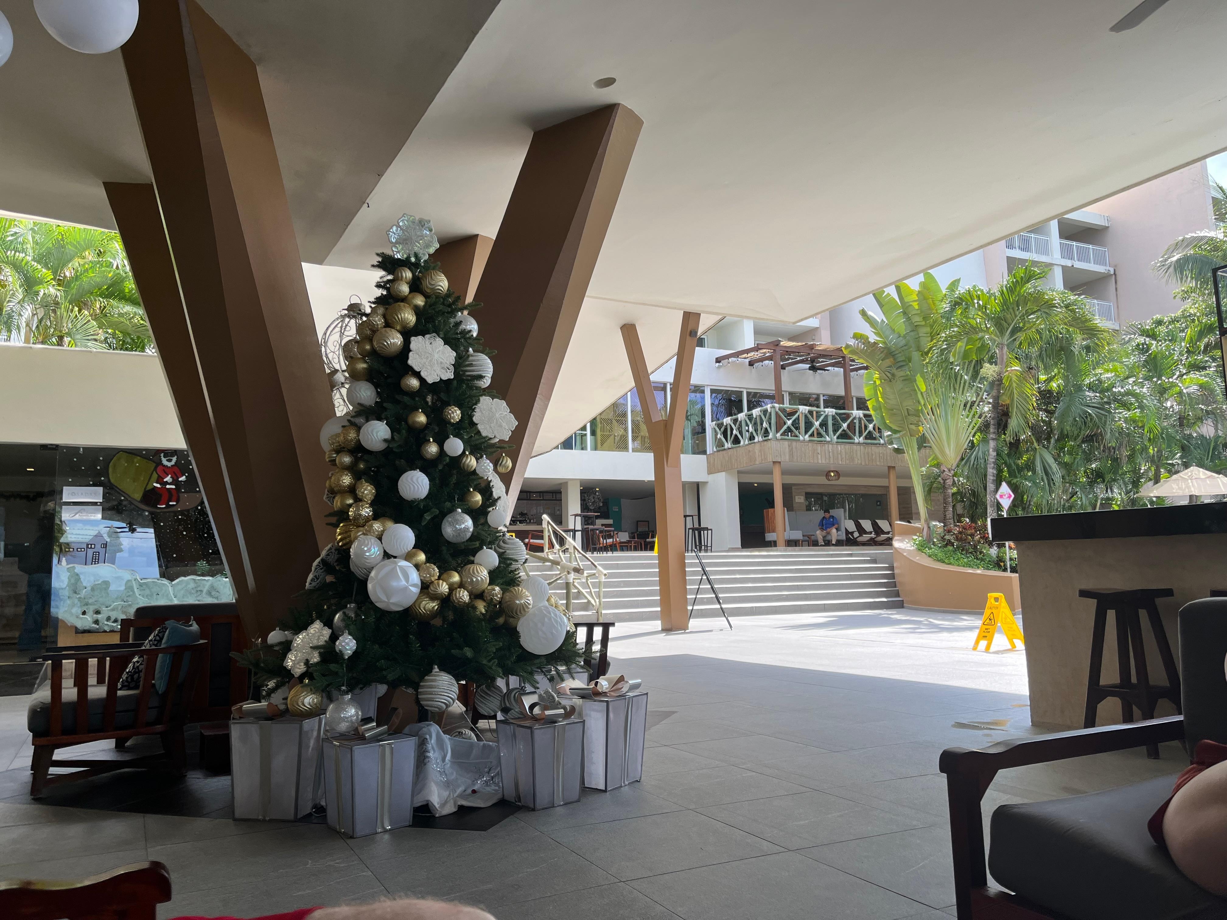 Lobby nicely decorated 