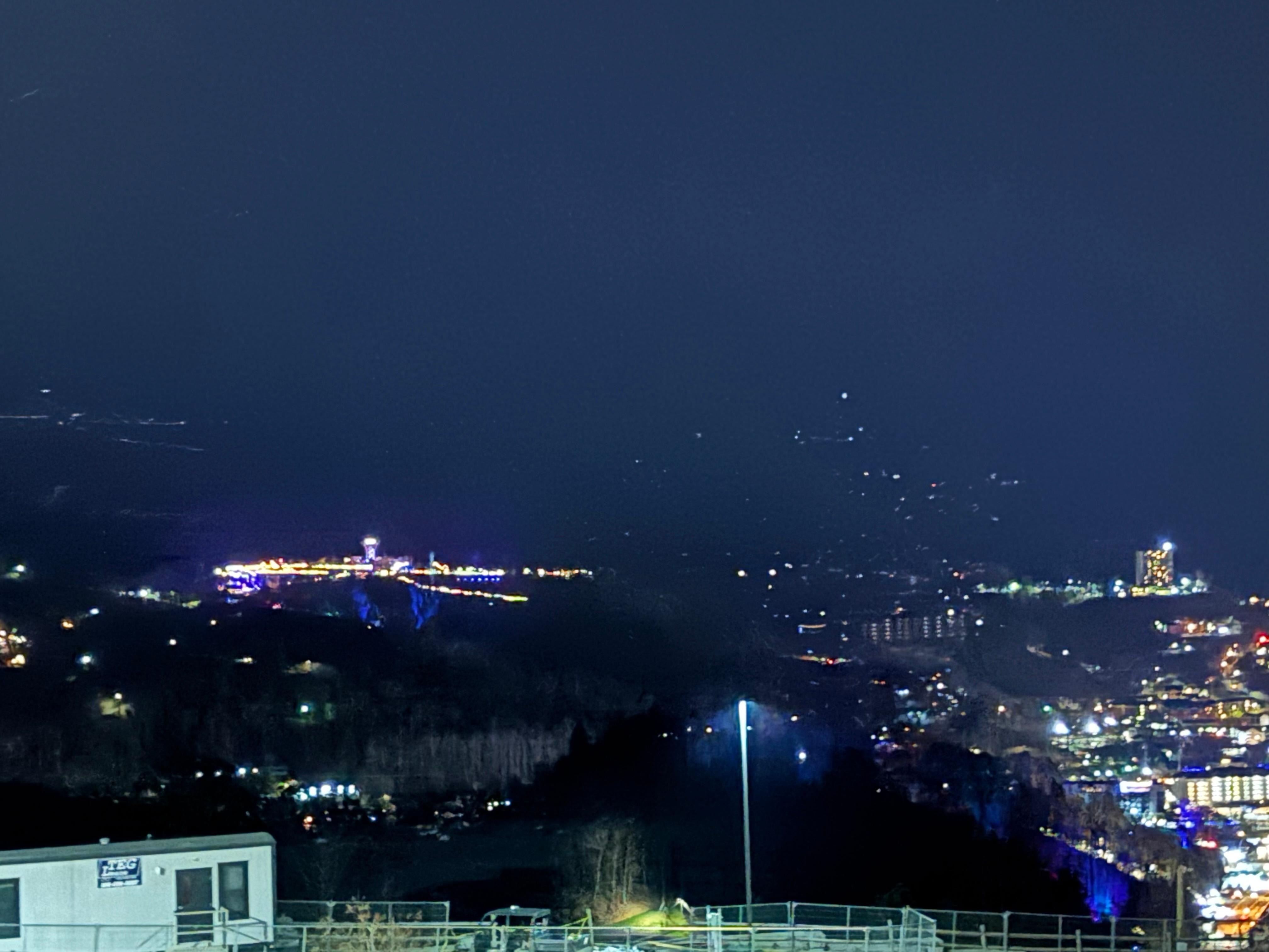 The view was beautiful at night!