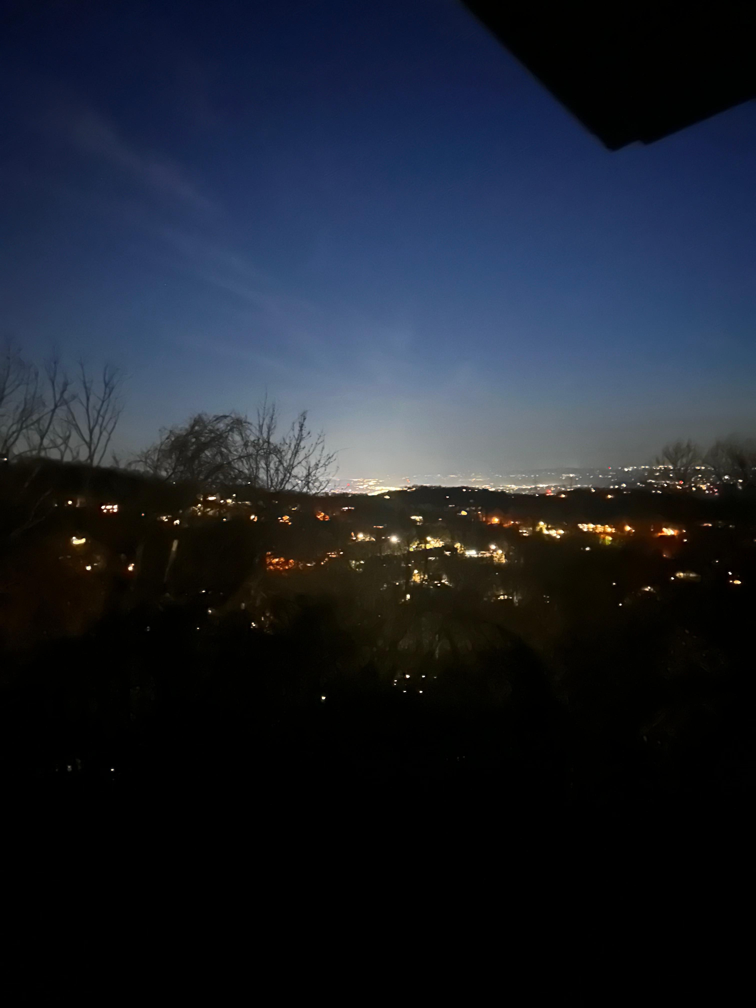 View from back deck right before sunrise