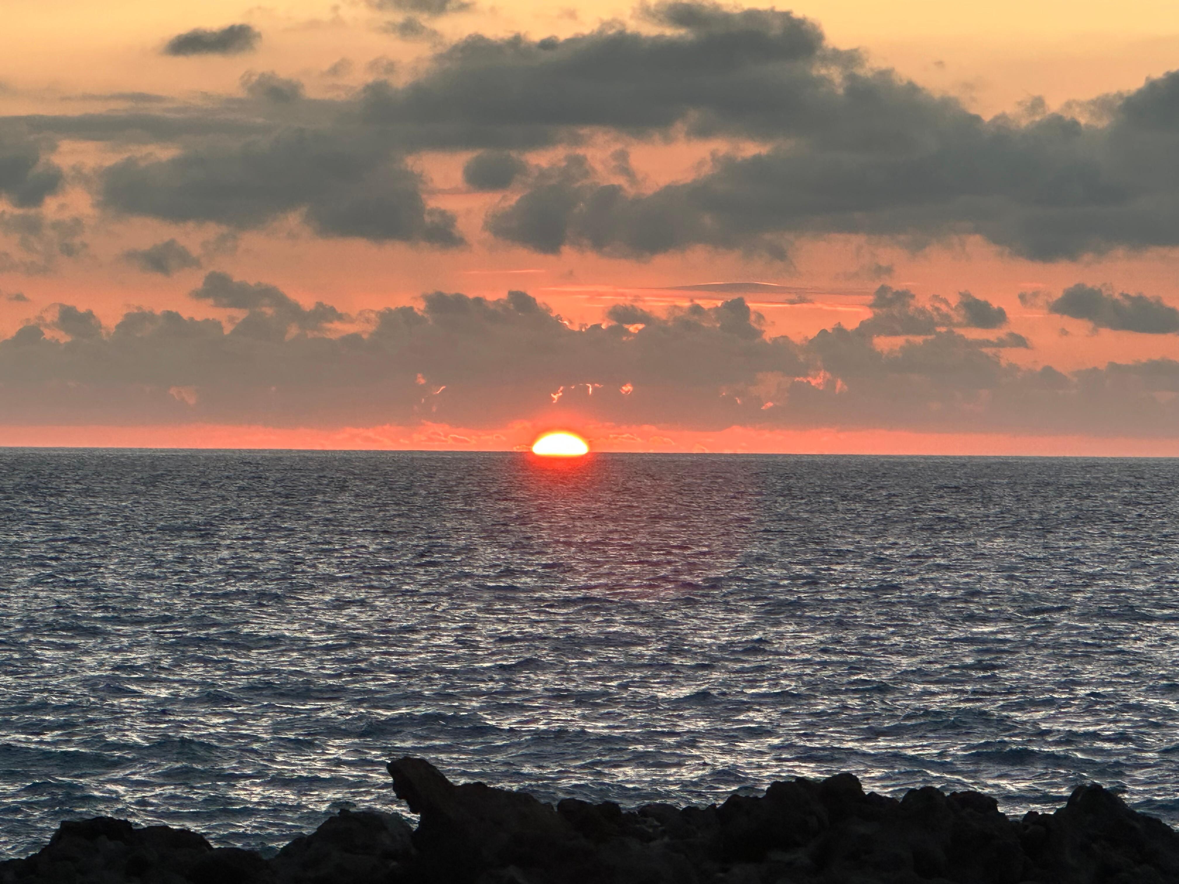 Sunset from cliffs next to condo