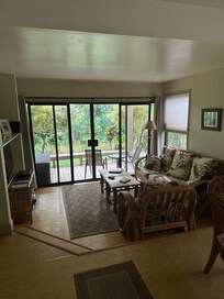 View from inside to back garde