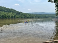Kayaking on the river