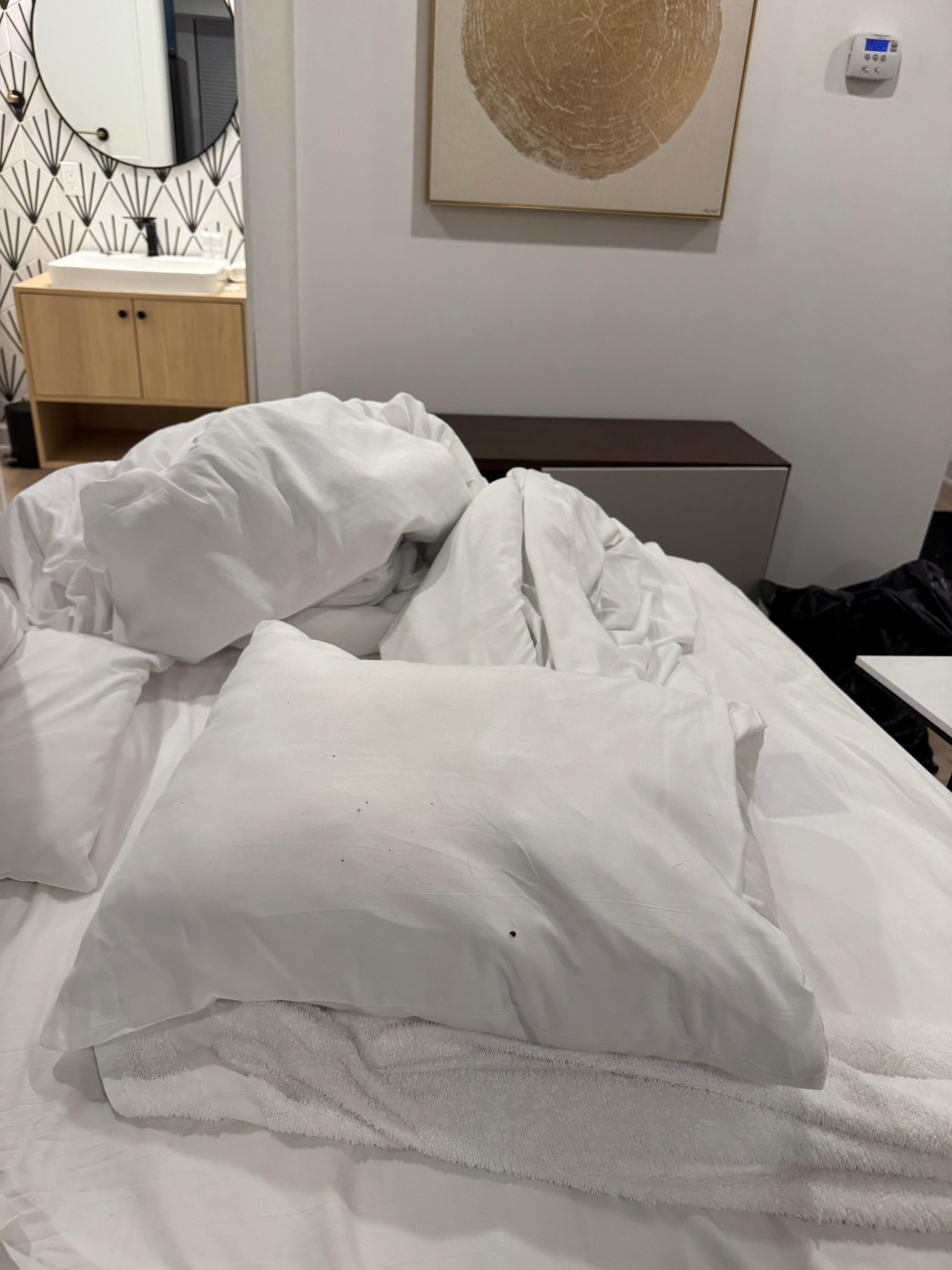 If they still have the bedframe shown in the photos (grey fabric) run for your life. 