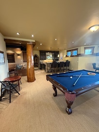 lower level red area, plus 2 bedroom and 2 bath