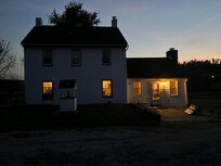 Farmhouse at night
