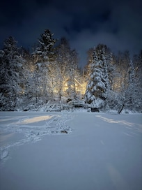 From the lake at night ice fishing!