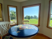 Almost finished the puzzle. Lovely view.