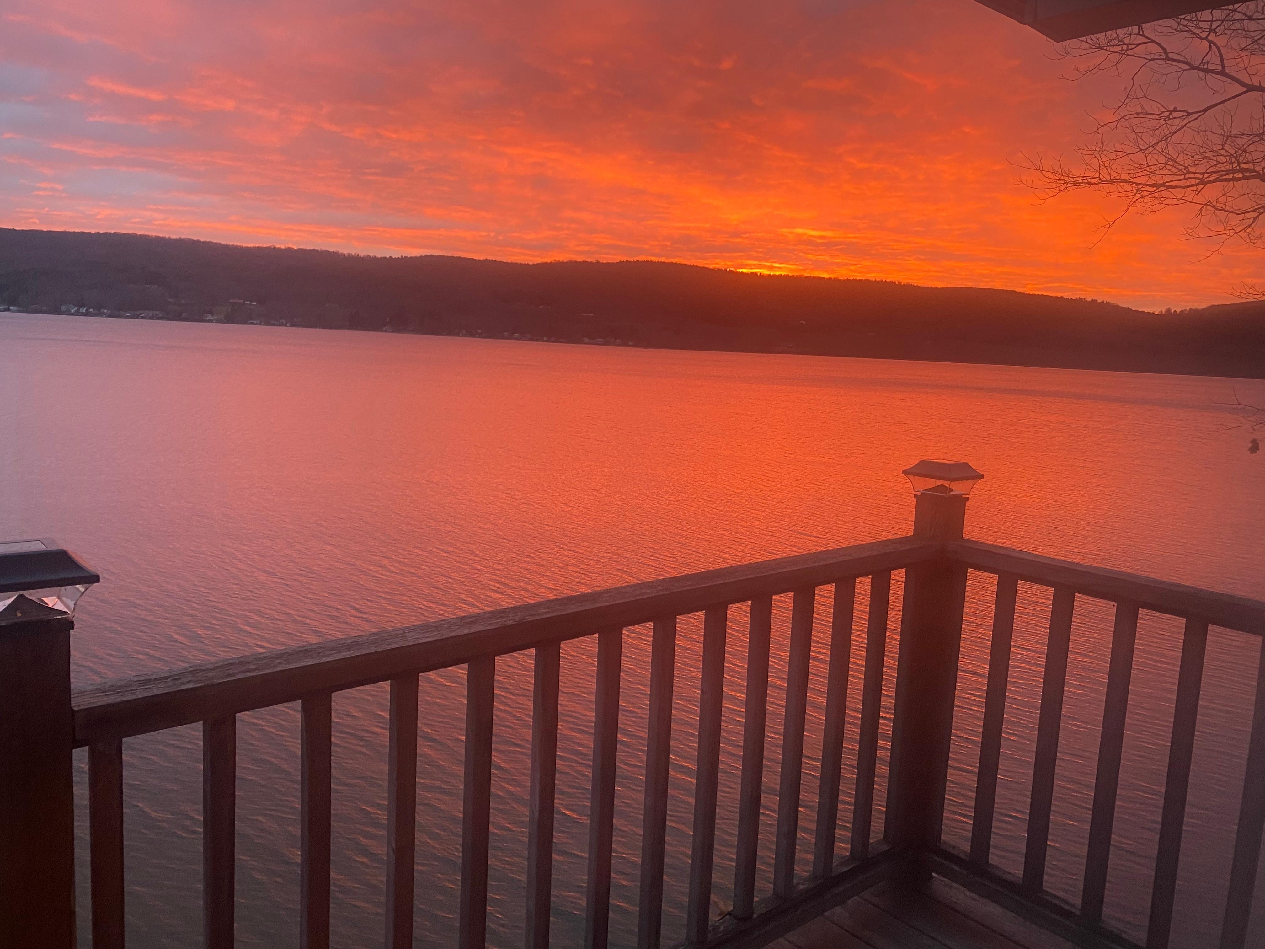 Sunrise on the lake.