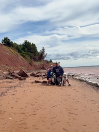 The beach in front of the house