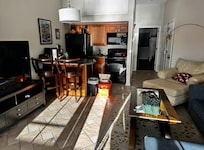 Afternoon sun shining in.