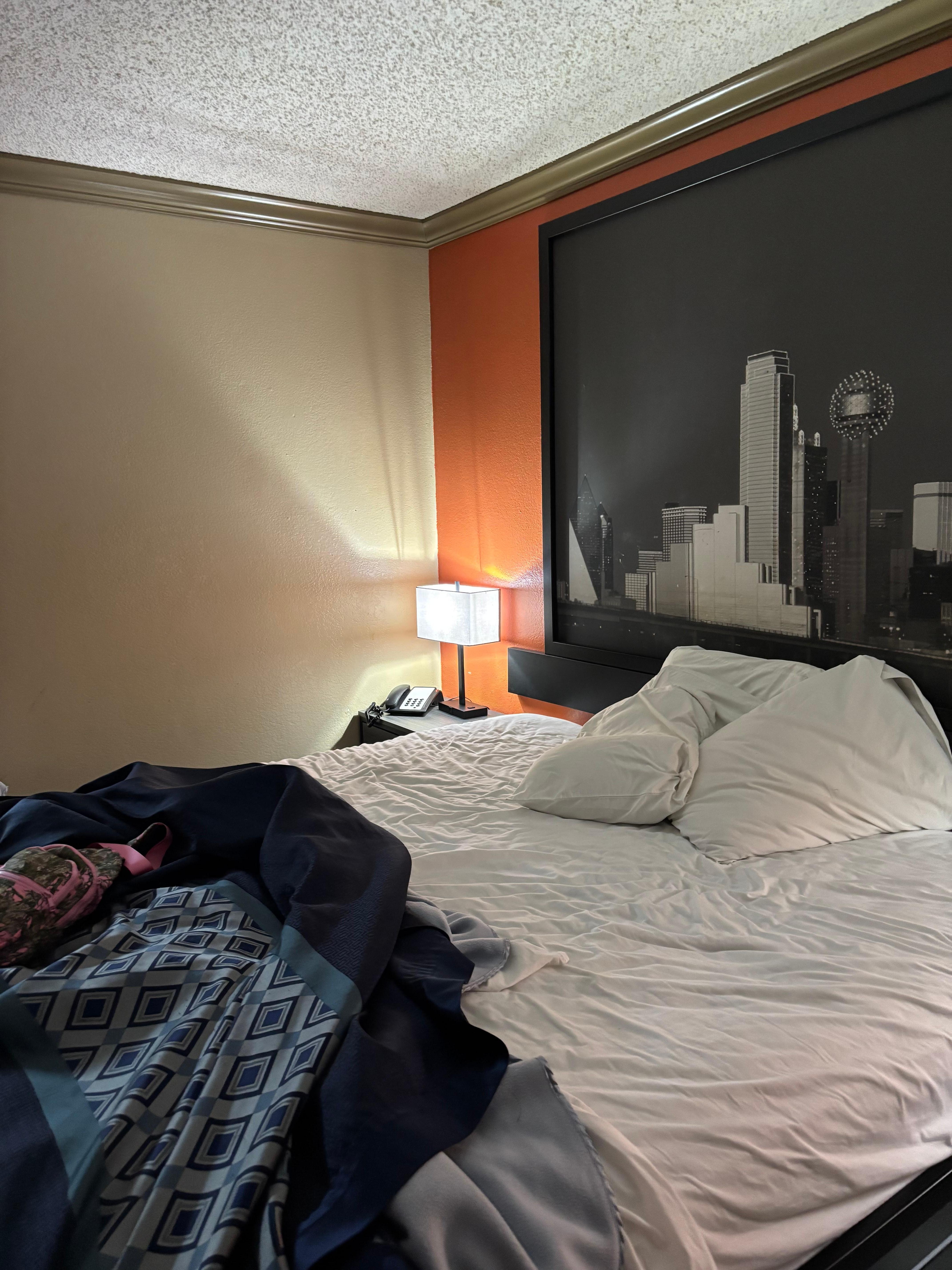 Old burned marked blankets smelling of smoke