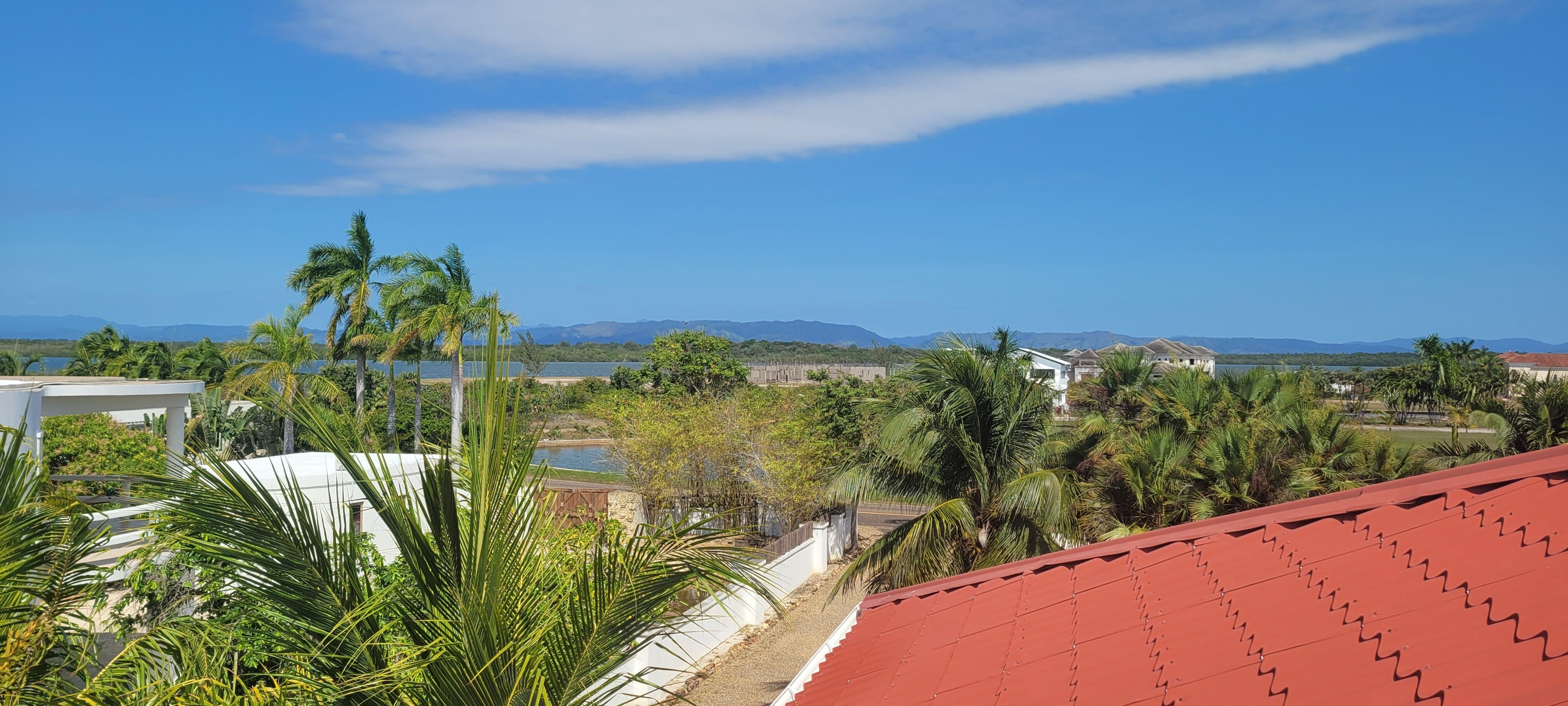 Lagoon and Maya mountains (west from rooftop patio)