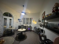 Cute kitchen space with many breakfast options