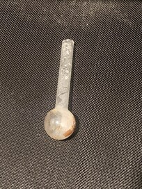 Used drug pipe found in the sofa and dirty footprints