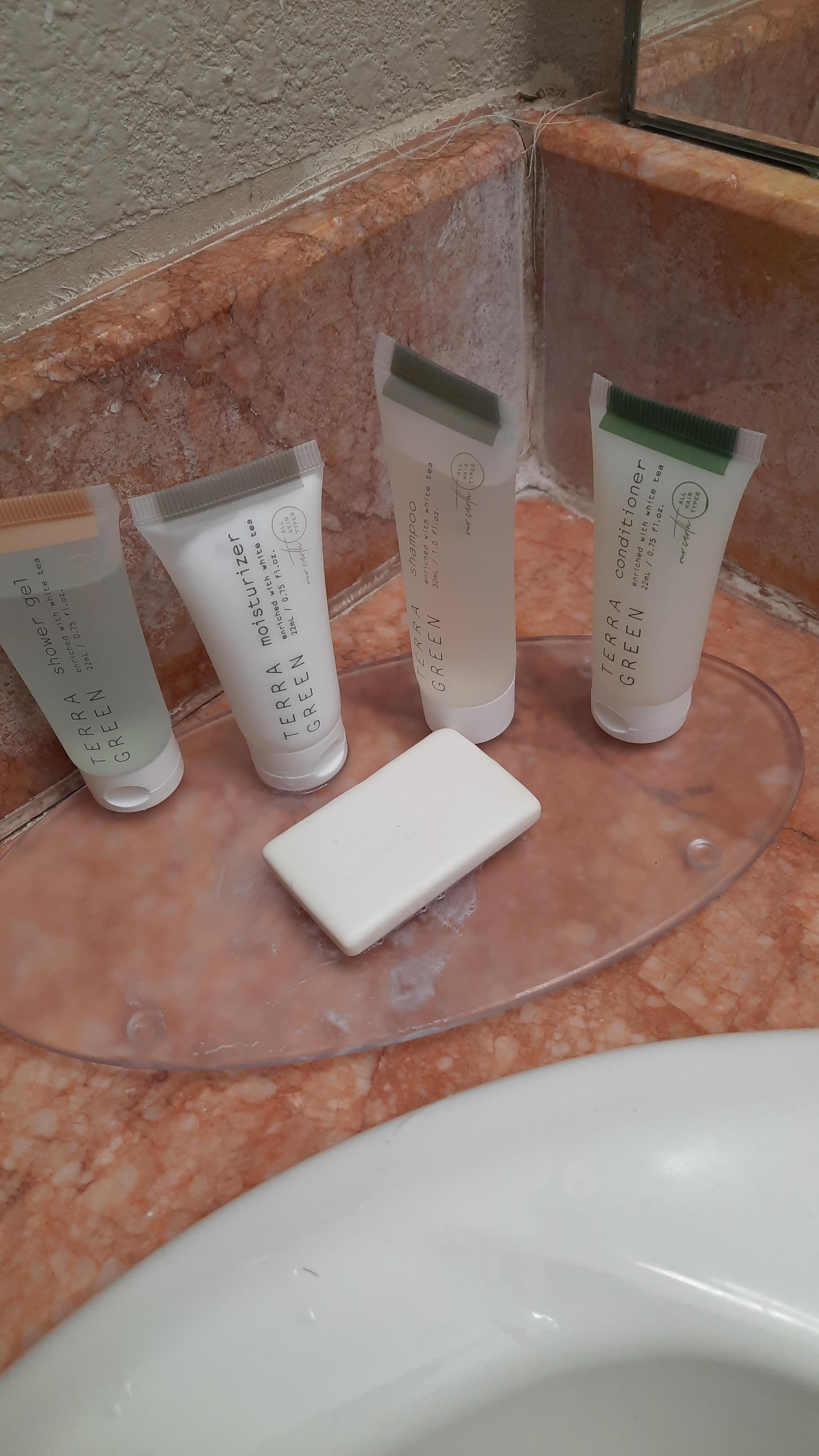 Bad water stains in around the sink