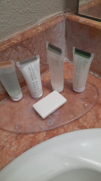 Bad water stains in around the sink