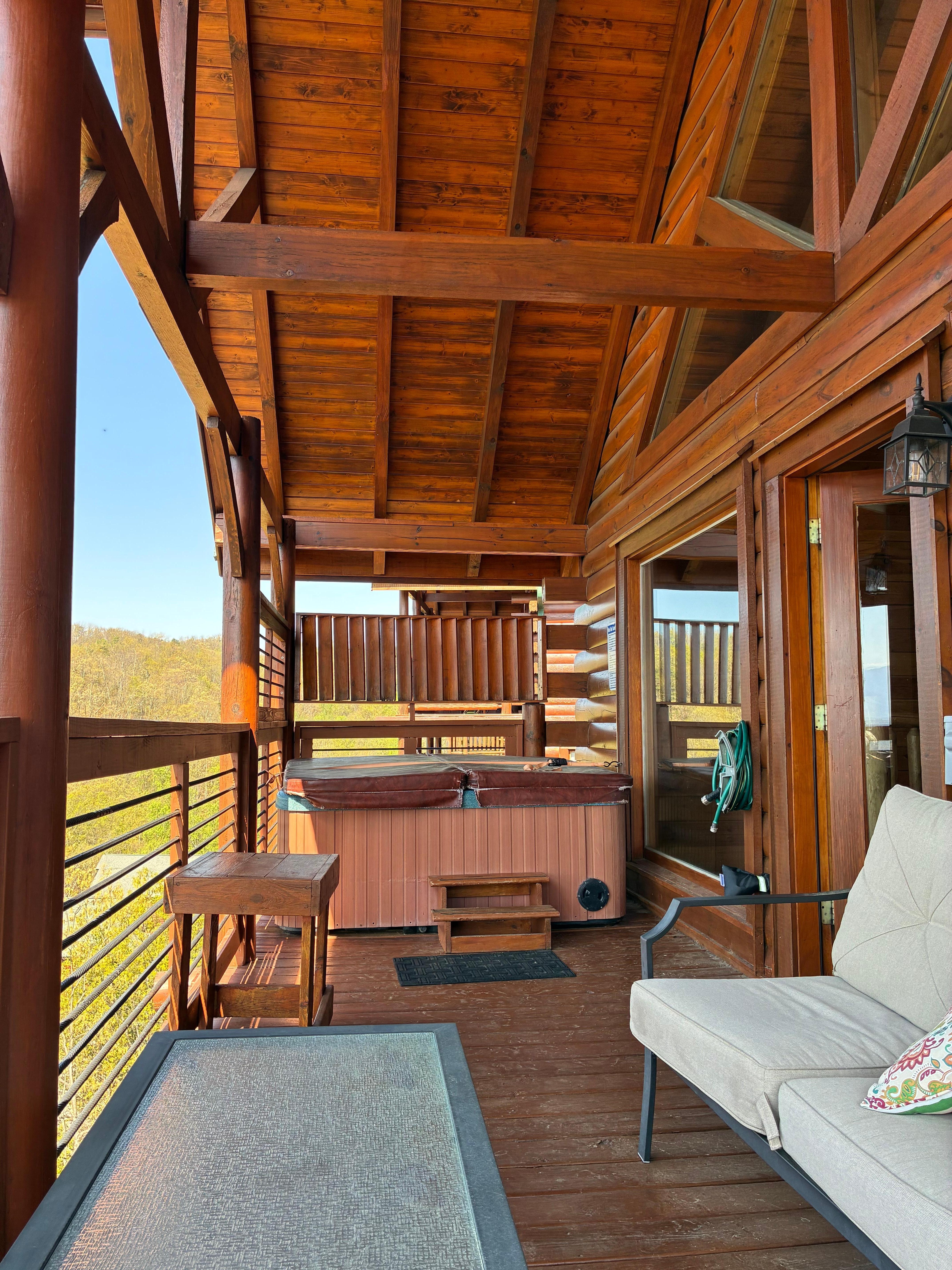 Mmm…..the hot tub was so relaxing!
