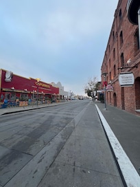 First thing in the morning. Super quiet. Only runners/walkers out.