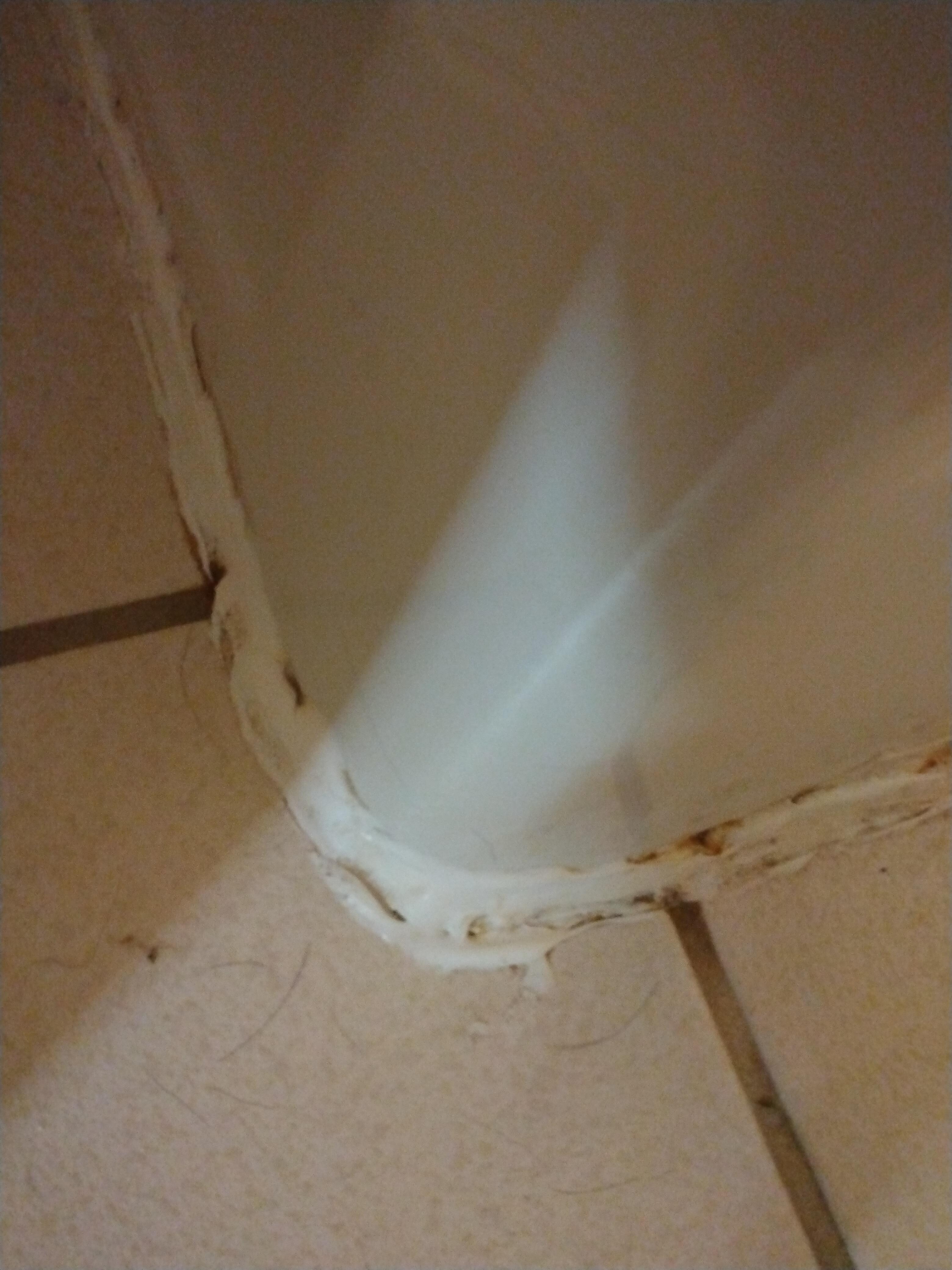 Dirt around toilet/mold around caulk