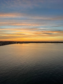 Balcony view of sunset