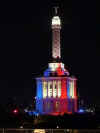 Rooftop monument view