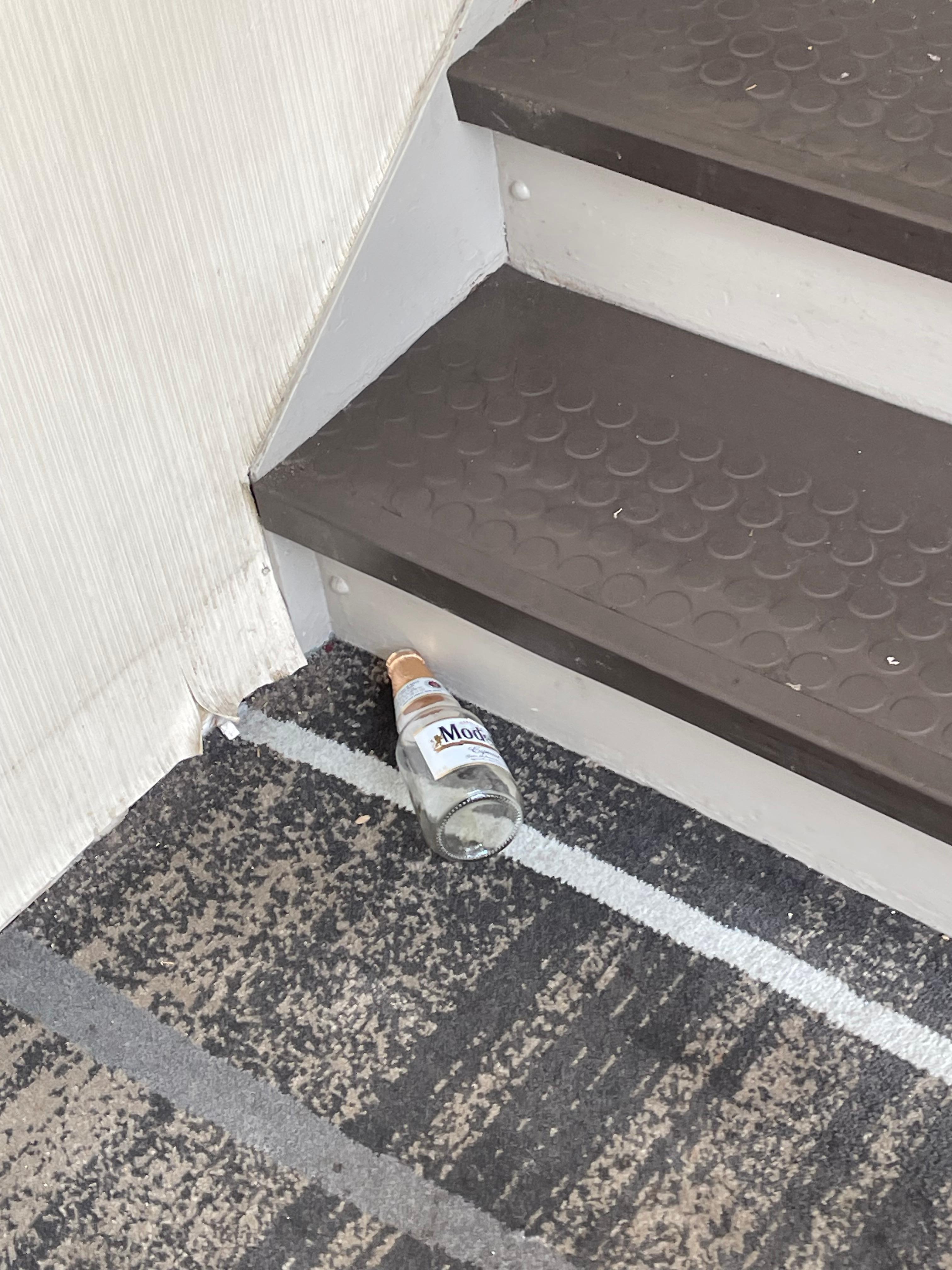 Back stairway to hotel