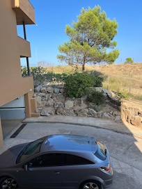 Vue sur parking non mer