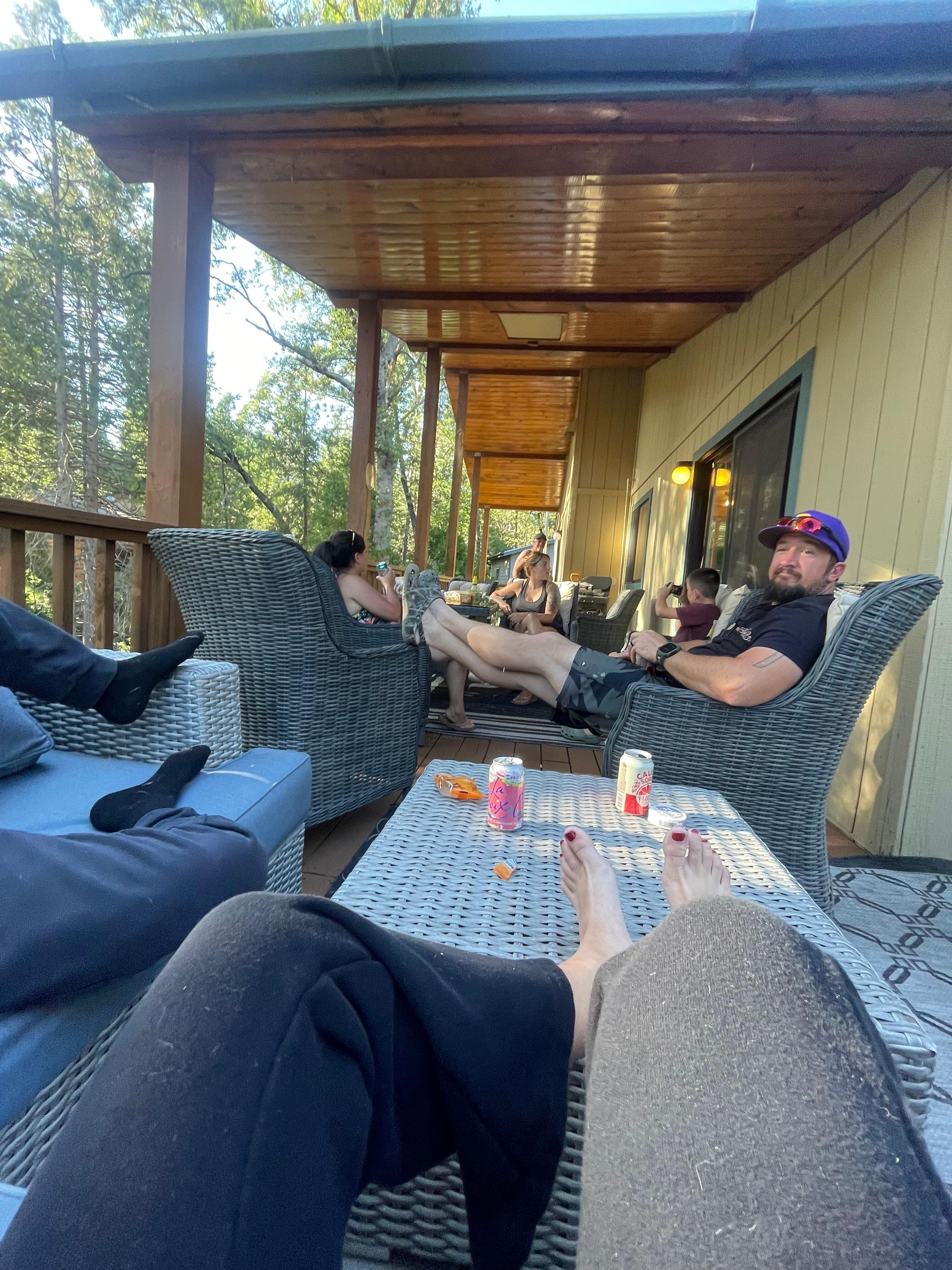 Back deck with plenty of sitting