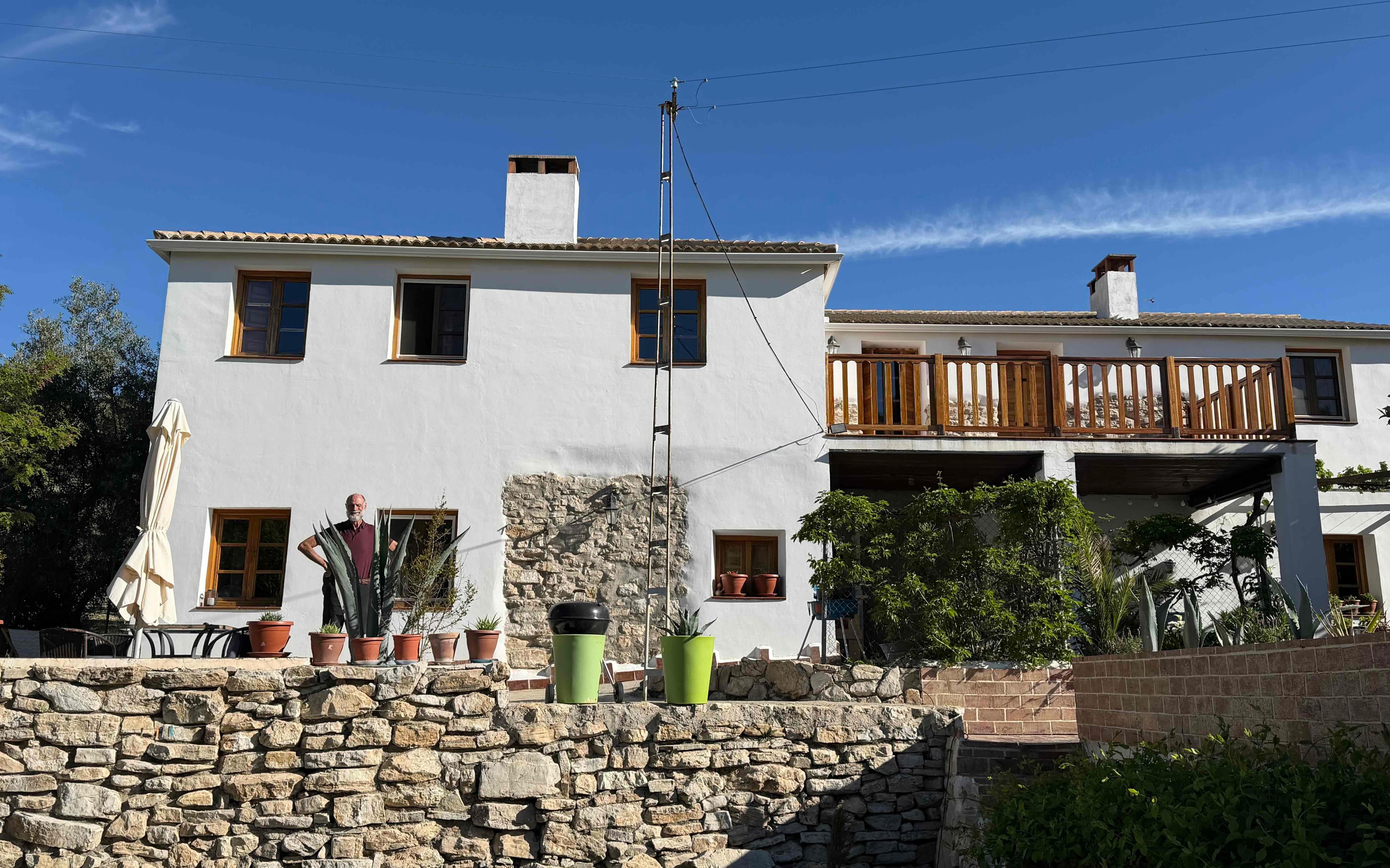 House and two apartments from the garden below