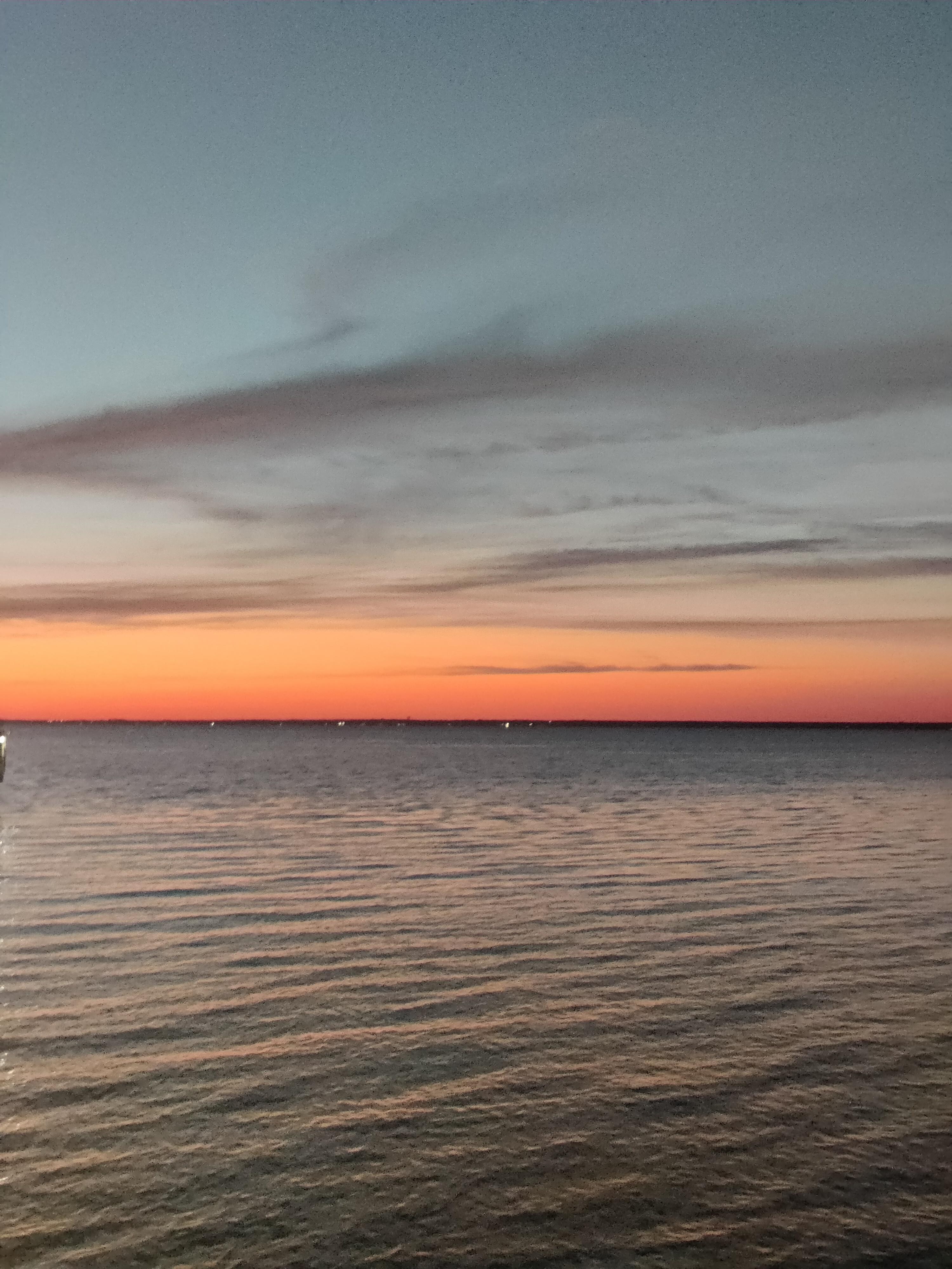 Sunset over the Marina behind the Village of Baytown Wharf