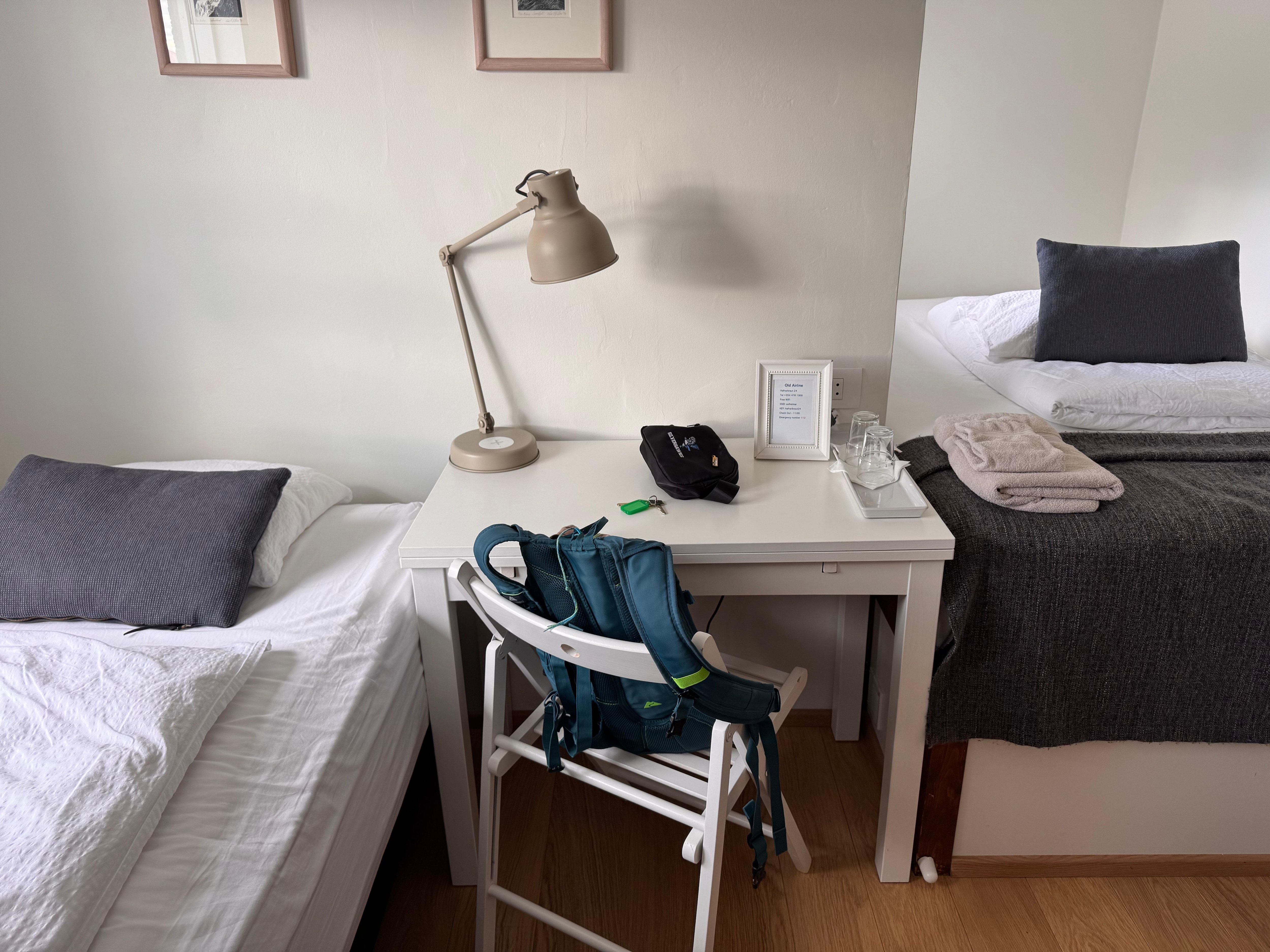 Our two twin bed room.