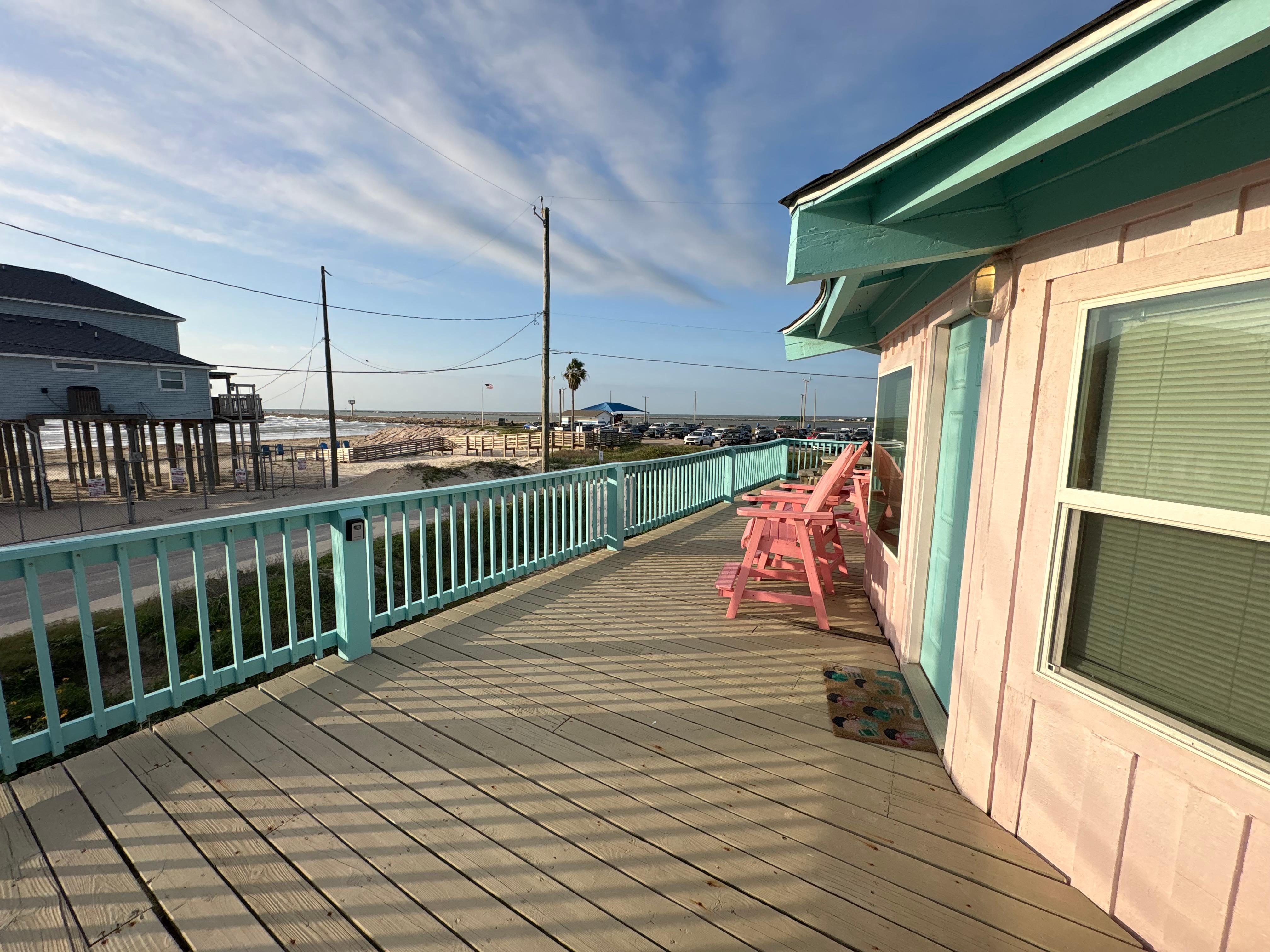View from patio beach house.