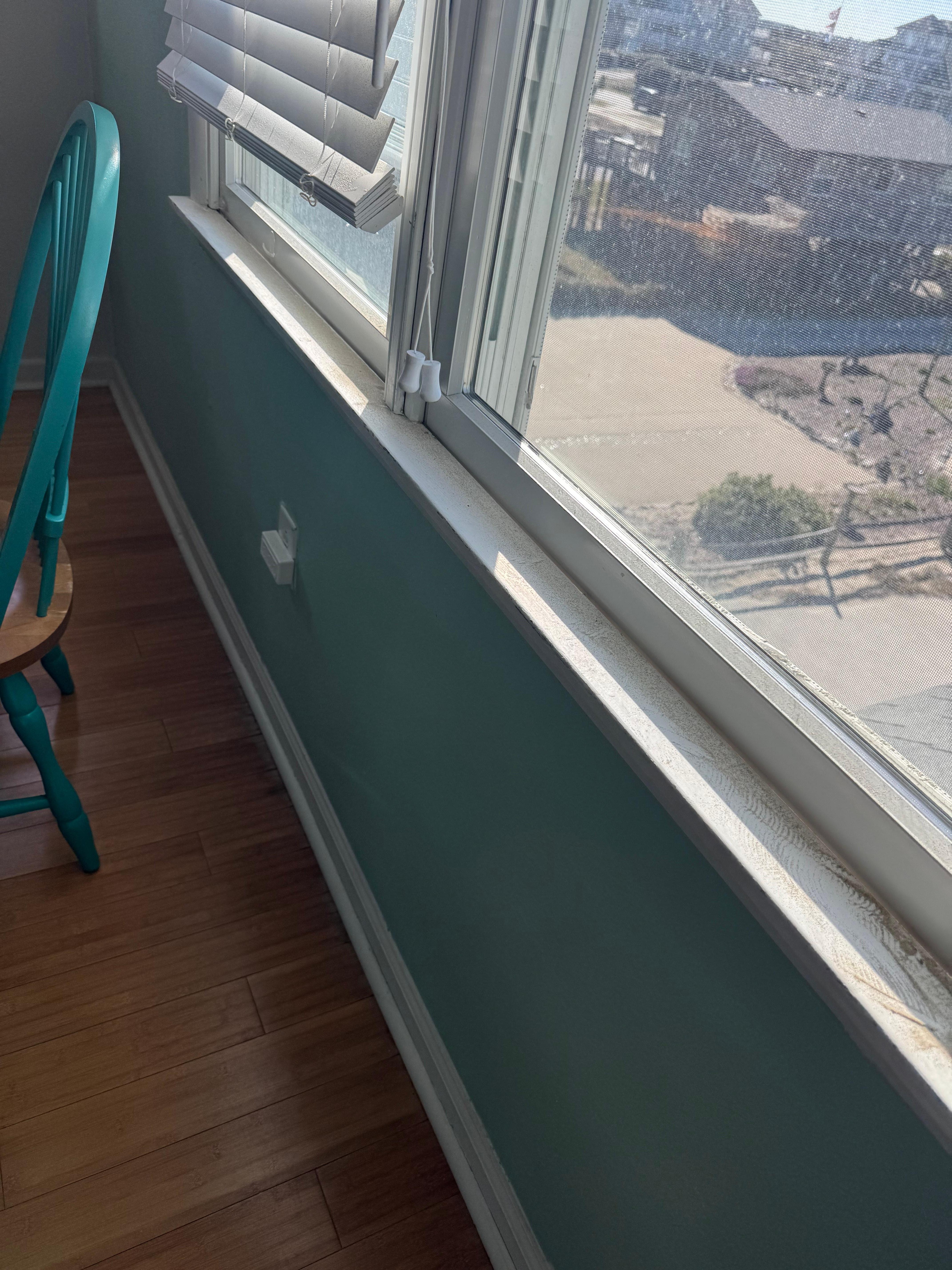 windowsill in dining area