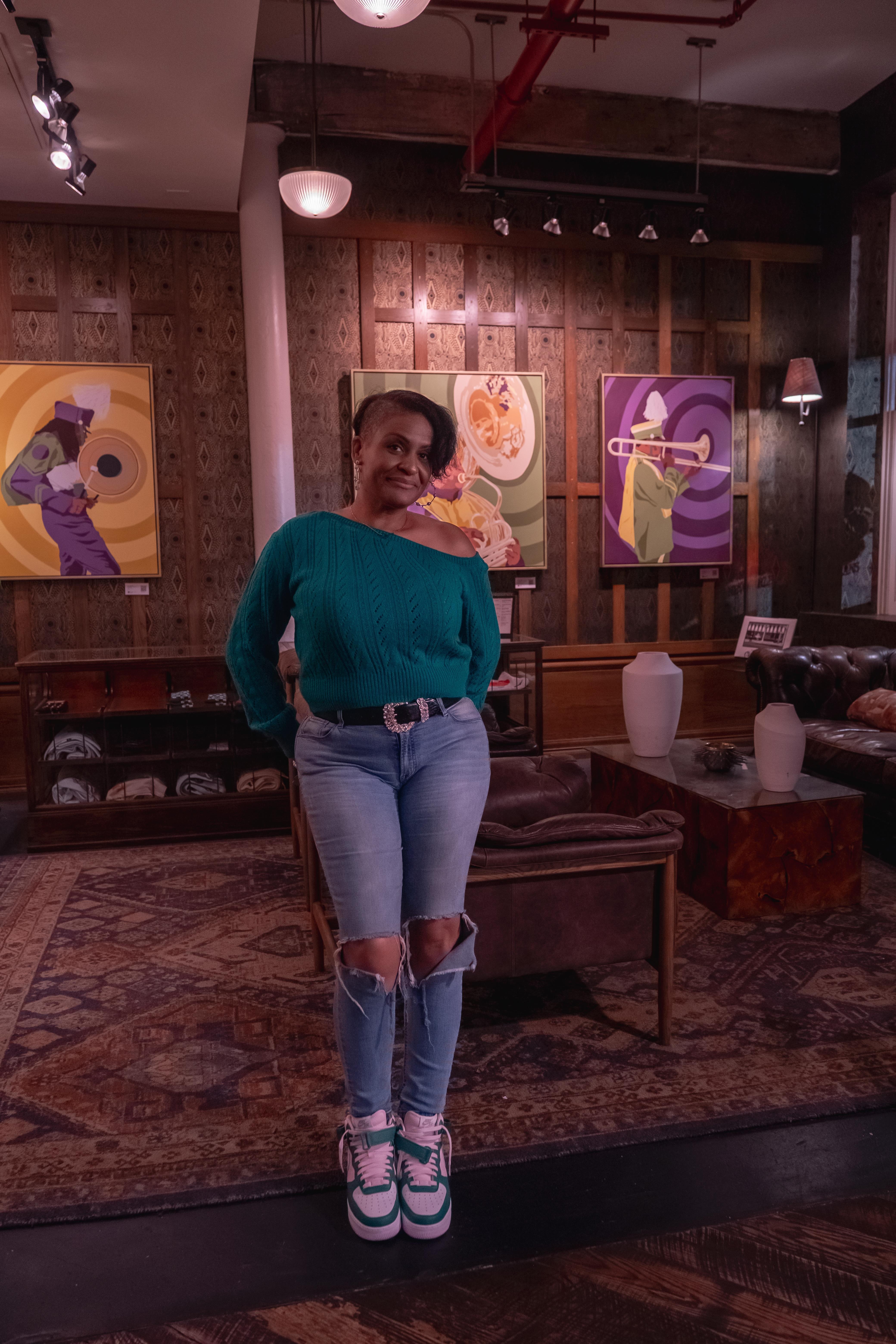 This is a picture of my friend, Dr. Jannis Moody in the hotel lobby.