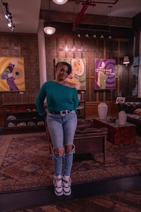 This is a picture of my friend, Dr. Jannis Moody in the hotel lobby.