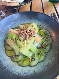An appetizer at dinner