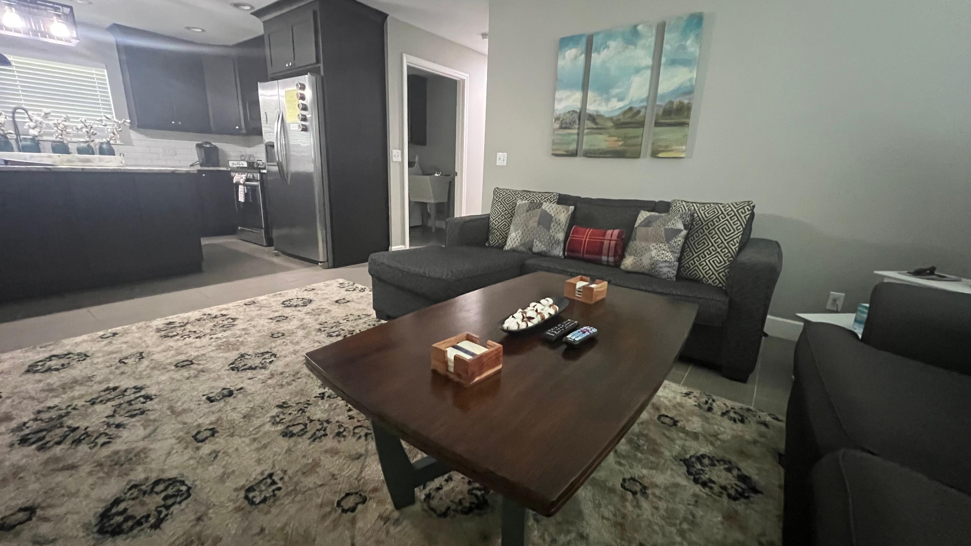 Family room and kitchen view