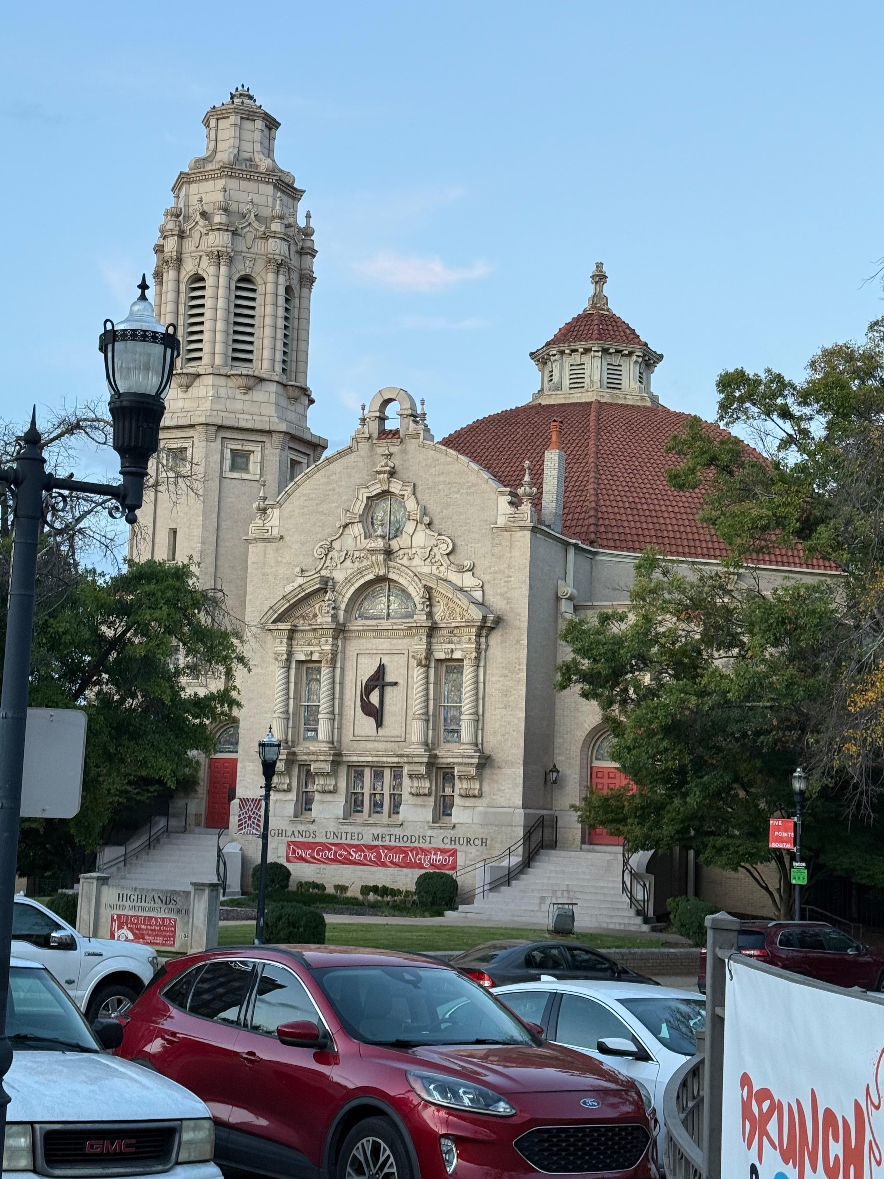 Church down from the house 