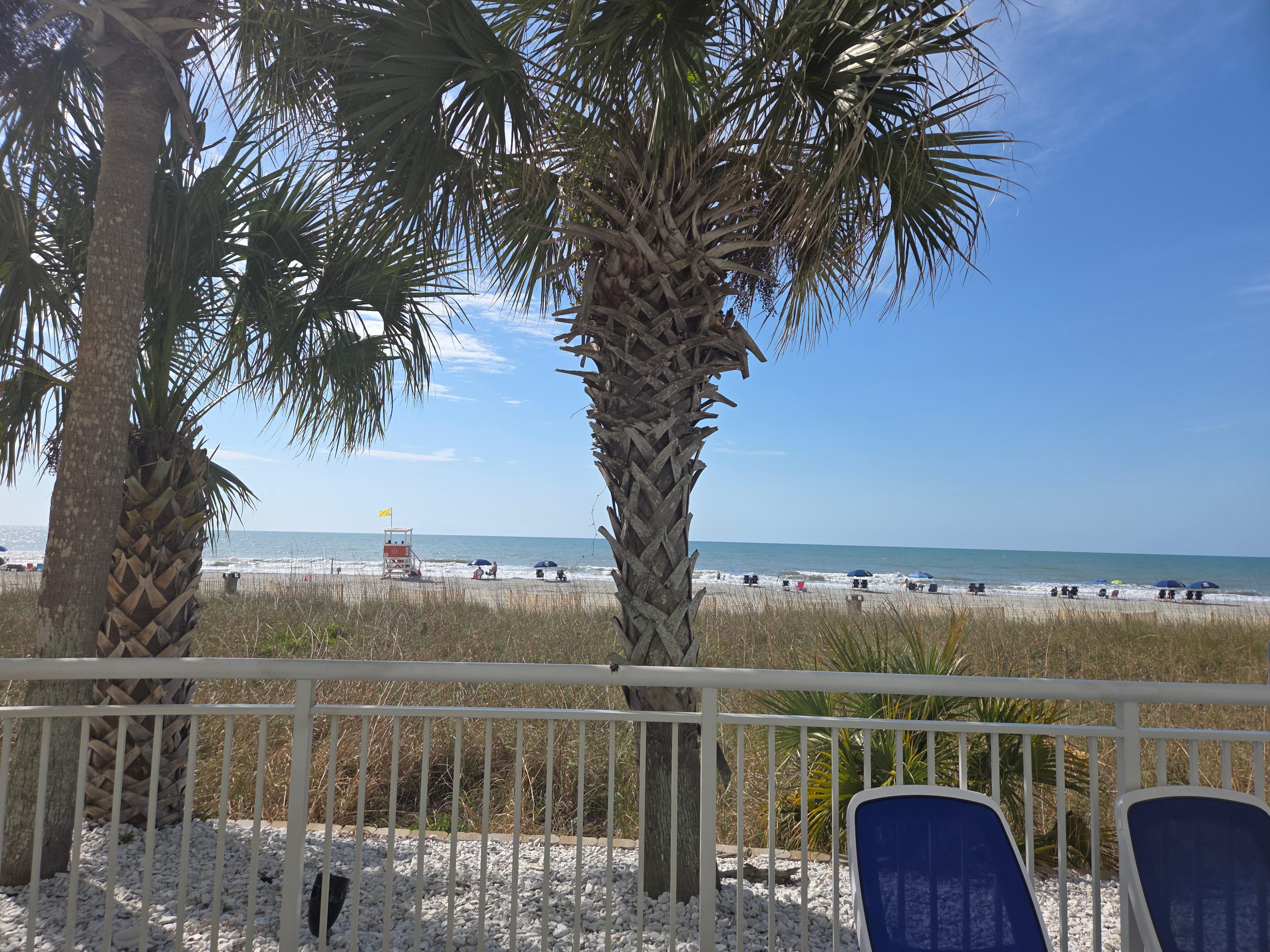 Beach view from resort.