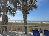 Beach view from resort.
