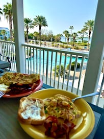 Breakfast on the balcony
