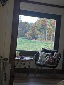 View of park way from master bed.