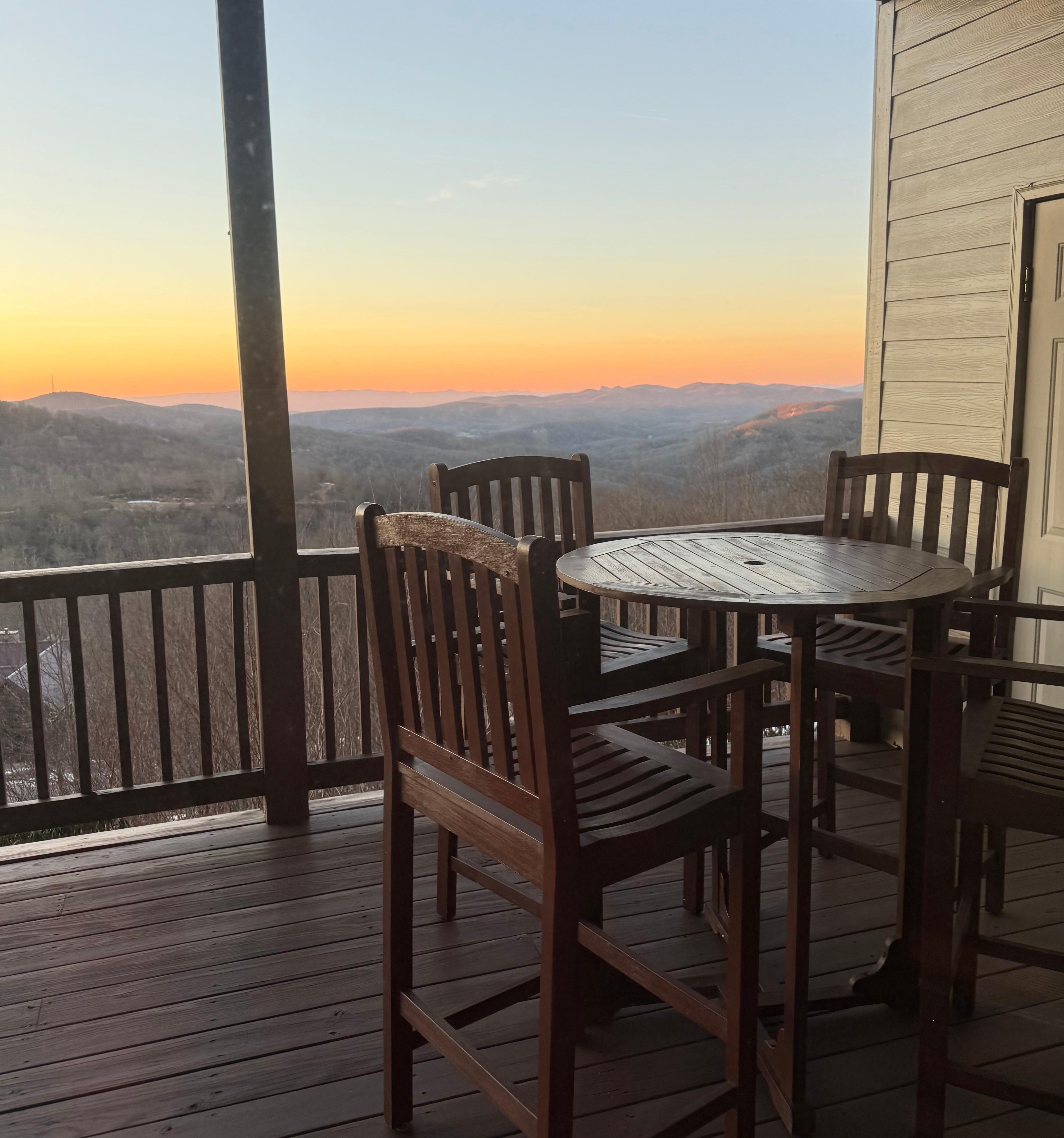 View off large back deck!